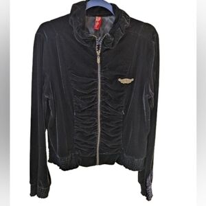 Apple Bottom Velour Black Hoodie XL